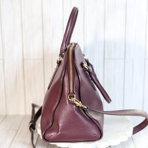 kate spade new york Leather Larchmont Avenue Reiley Satchel Deep Raspberry - Picture 5 of 15